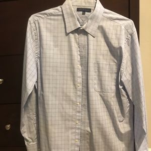 Tommy Hilfiger Blue Plaid Dress Shirt